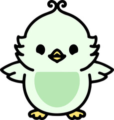cute baby bird cartoon © lineartestpilot
