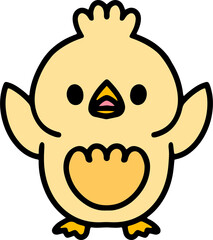 cute colorful baby bird
