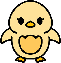 Fototapeta premium cute baby bird cartoon