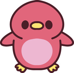 cute colorful baby bird