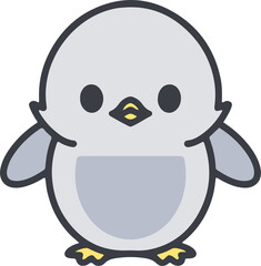 cute colorful baby bird