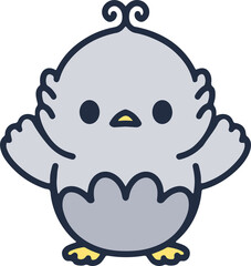 cartoon cute easter chick