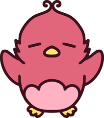 cartoon cute easter chick