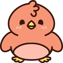 cute colorful baby bird