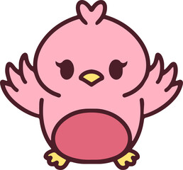 cartoon cute easter chick