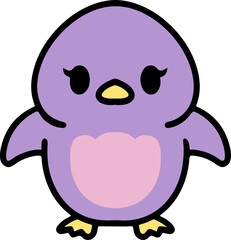 cartoon cute easter chick