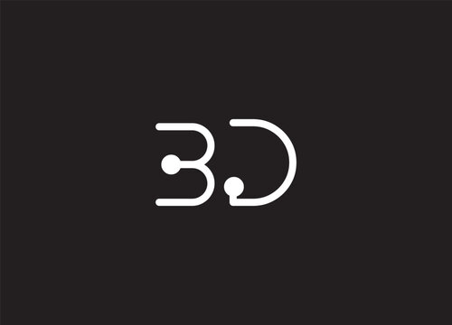Initial letter bj lowercase logo black and white