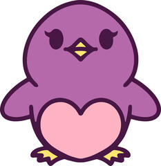 cartoon cute easter chick