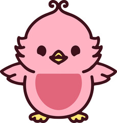 cute colorful baby bird