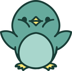 cartoon cute easter chick