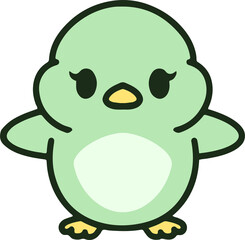 cartoon cute easter chick