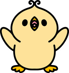 cartoon cute easter chick
