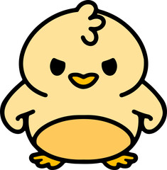 cartoon cute easter chick