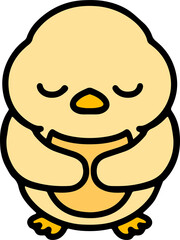 cartoon cute easter chick