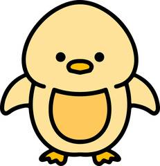 cartoon cute easter chick