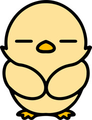 cartoon cute easter chick