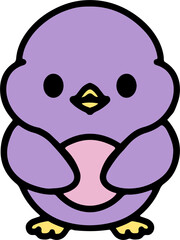 cartoon cute easter chick