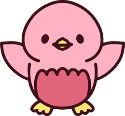cartoon cute easter chick