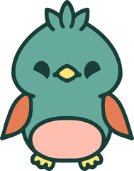 cartoon cute easter chick