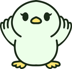 cartoon cute easter chick