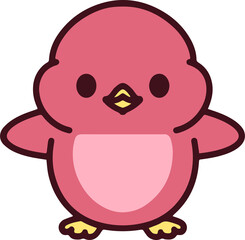 cartoon cute easter chick