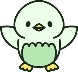 cartoon cute easter chick