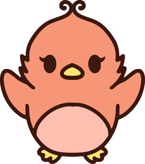 cute colorful chick