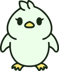 cute colorful chick