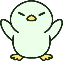 cute colorful chick