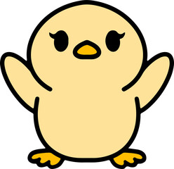 cute colorful chick