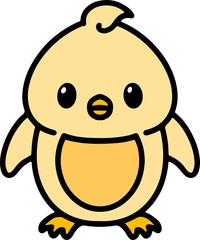 cute colorful chick