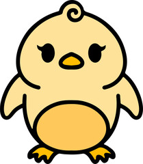 cute colorful chick