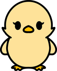 cute colorful chick
