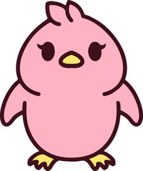 cute colorful baby bird