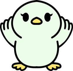 cute colorful chick