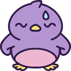 cute colorful baby bird