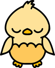 cute colorful chick