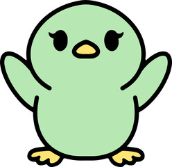 cute colorful chick