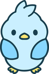 cute colorful chick