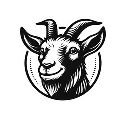 Smiling goat. Vector illustration