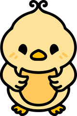 colorful easter chick