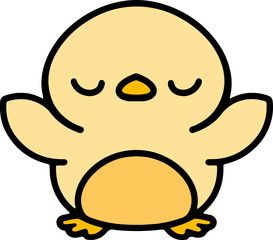 cute cartoon easter chick