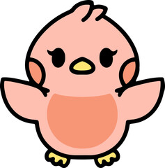 cute cartoon easter chick