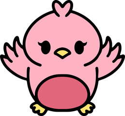 cute cartoon easter chick