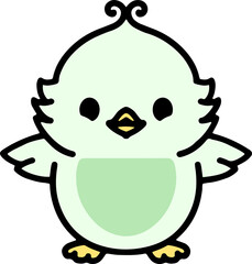 colorful easter chick