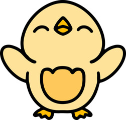 colorful easter chick