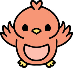 cute cartoon easter chick