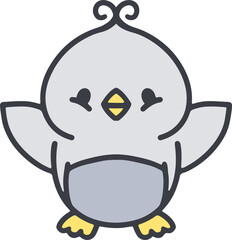 colorful easter chick