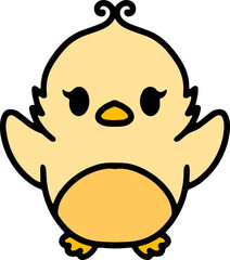 colorful easter chick