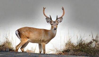 deer on white background